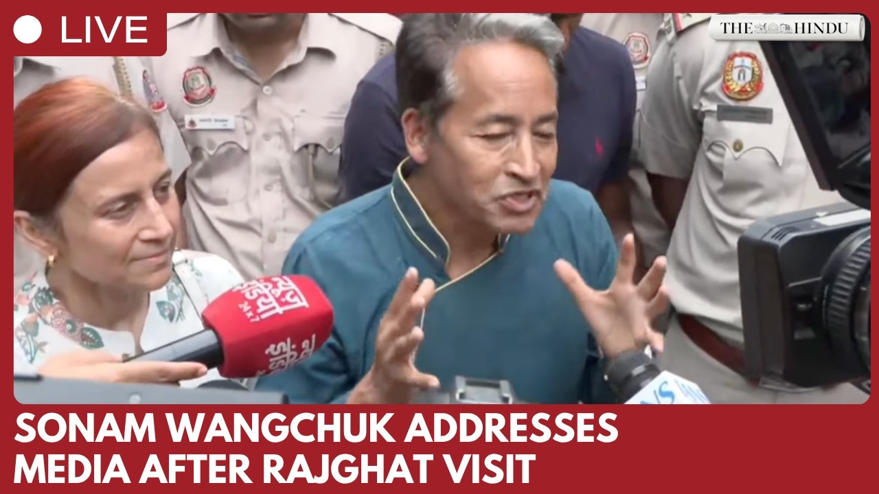 Sonam Wangchuk addresses media after Rajghat visit in New Delhi