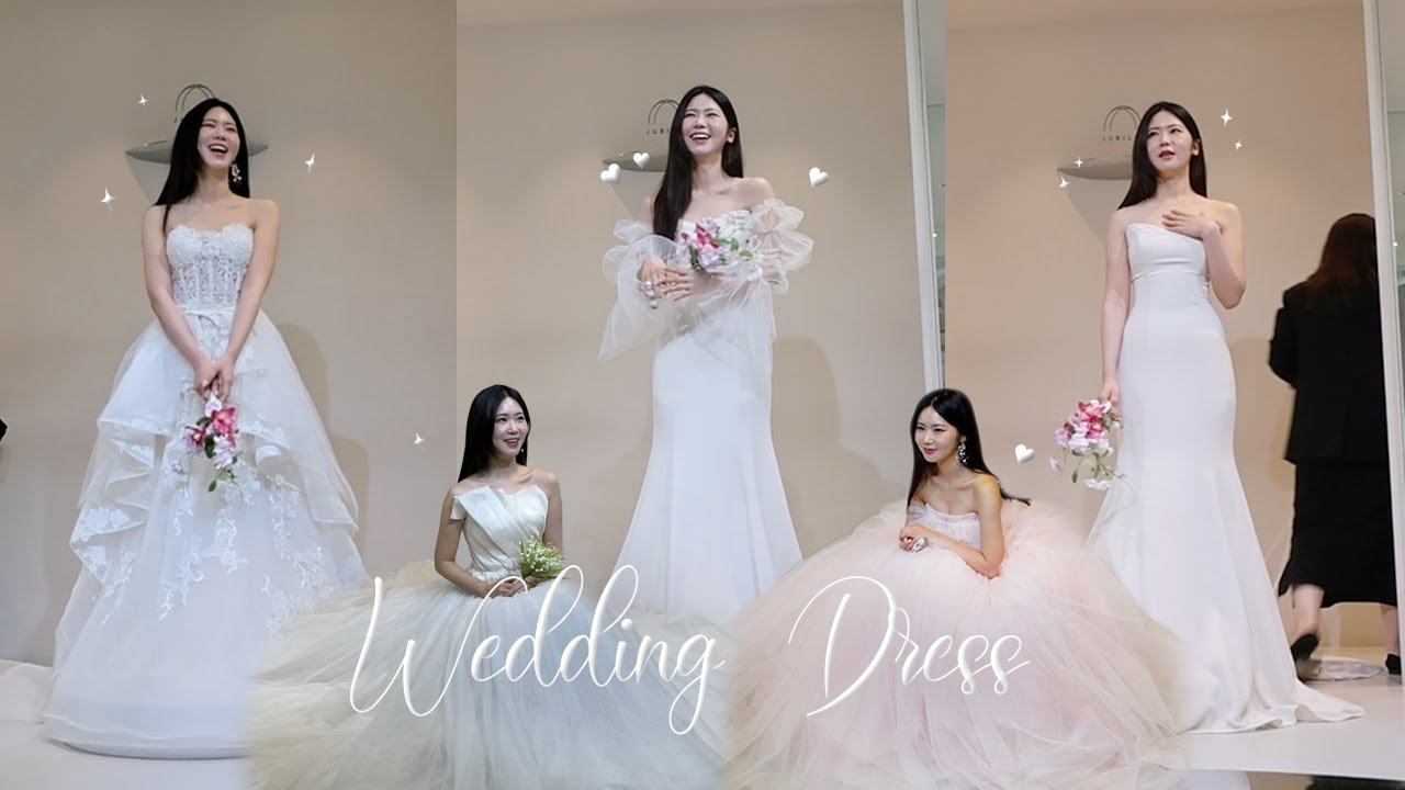 vlog. 내가 드레스라니..!촬영 드레스 피팅하고 왔어요️👰🏻‍♀️| 남자친구의 만점짜리 리액션💕| 내가 고른 드레스들👗|간접 공주 체험👸|아크레도 웨딩반지