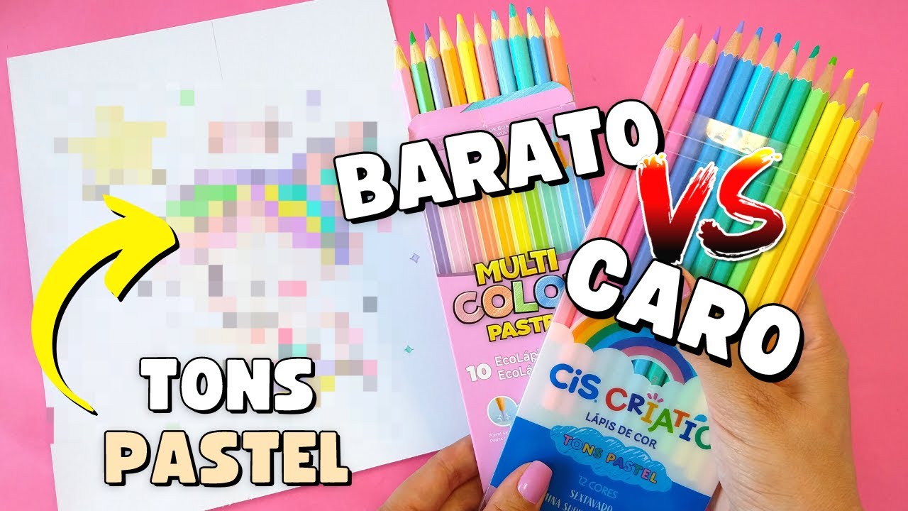 LÁPIS de COR Pastel CARO x BARATO | Multicolor VS CiS Criatic