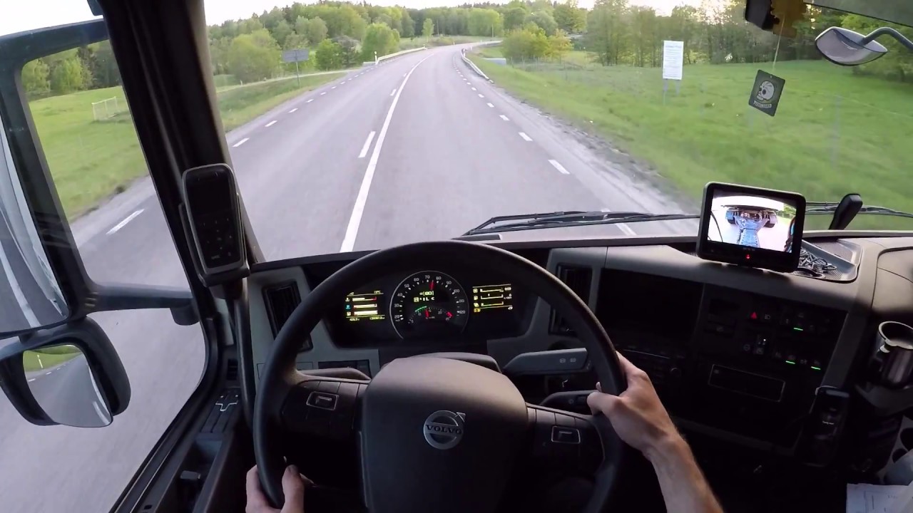 Relaxing Sunset Drive, Truck + trailer. (POV)