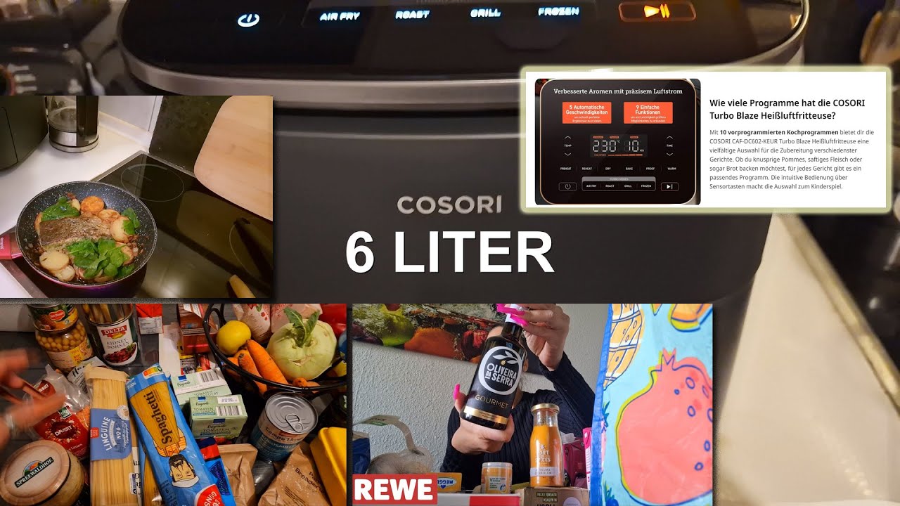 Rewe Haul Lebensmittel | COSORI AIRFRYER 6 Liter | Kochen & Testen | Miranda Carat - Vlog Fazit