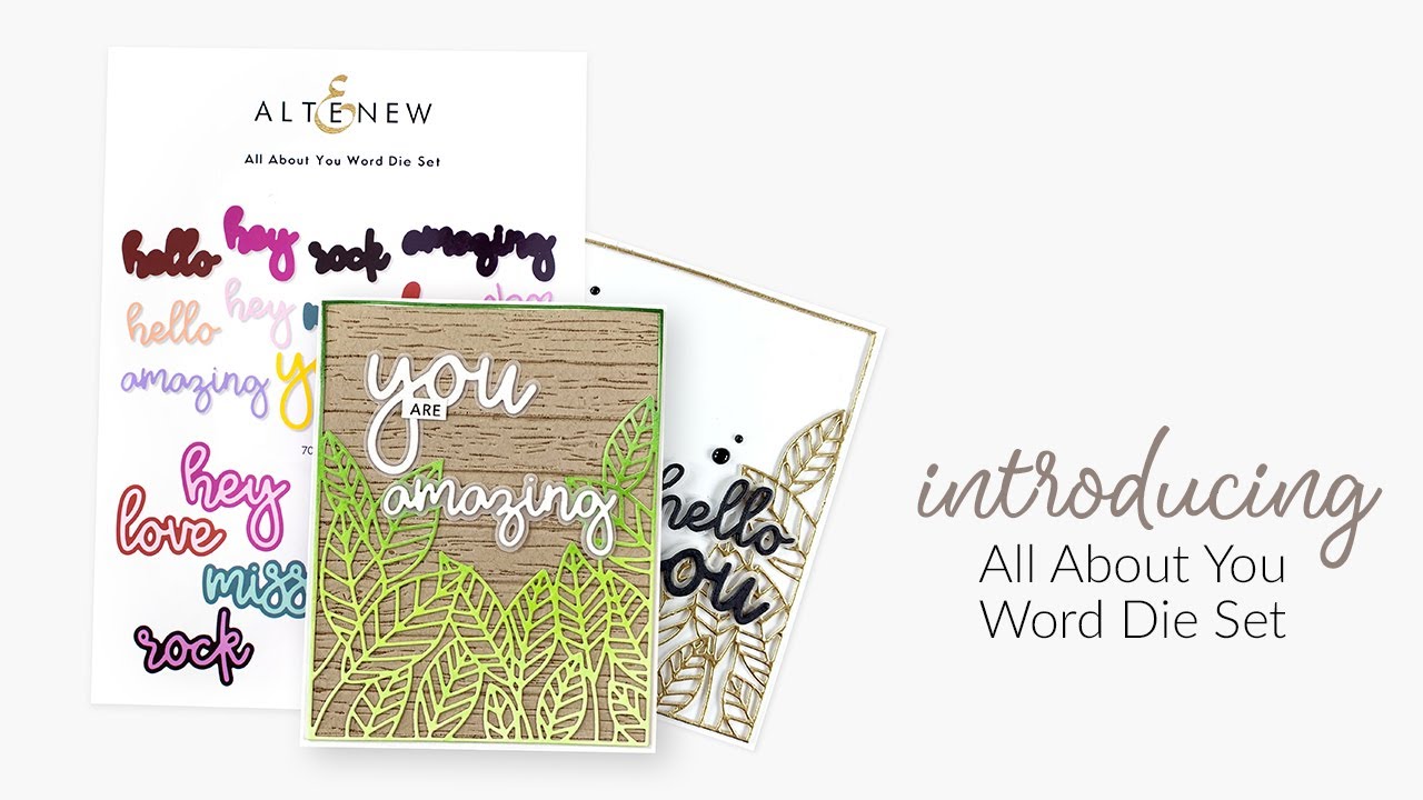 All About You Word Die Set for Your Card Making Projects