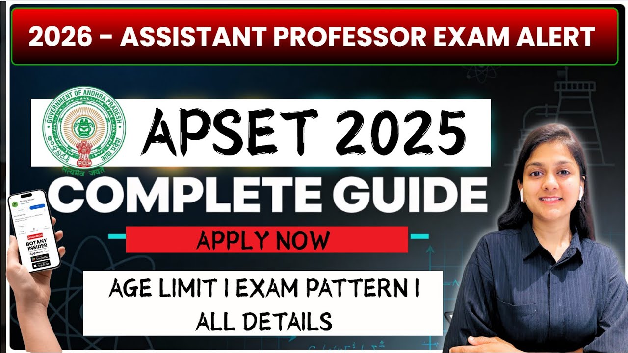 AP SET Notification 2025: Dates, Syllabus, Application Link & Exam Schedule
