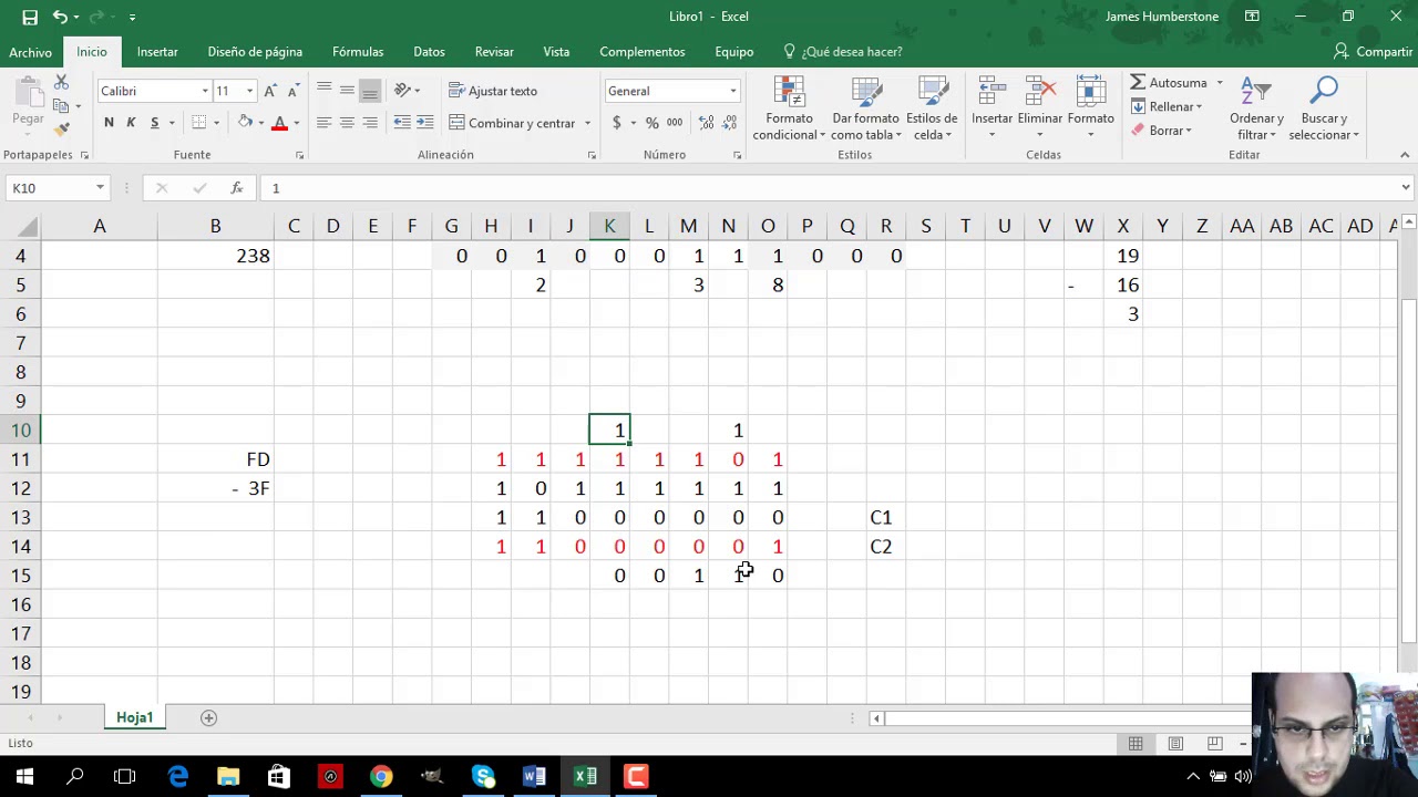 sumas y resta en hexadecimal