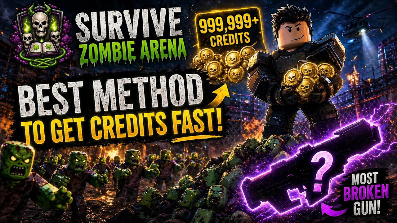 FASTEST Way to Get Credits in Survive Zombie Arena (Secret Method)