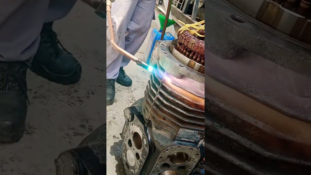 copeland compressor winding removed  50 HP winding