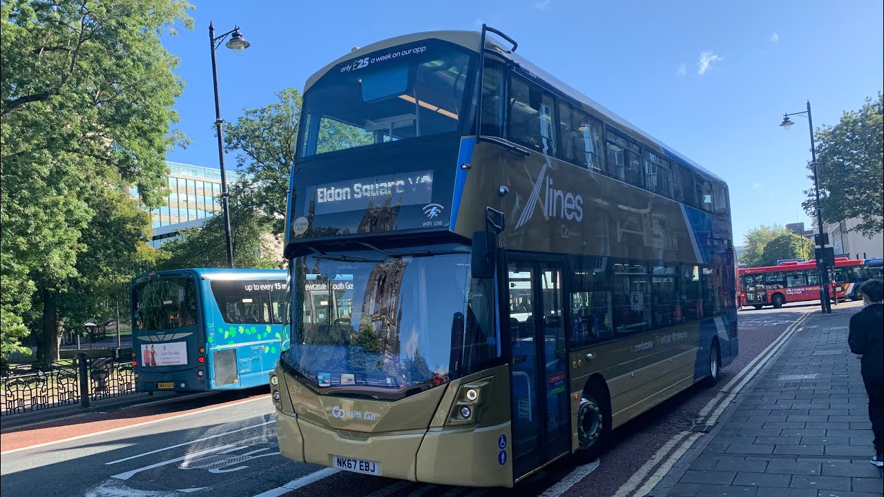 FULL ROUTES Go North East X-Lines X21 Wright Streetdeck 6307 Newcastle- Durham (part 1)