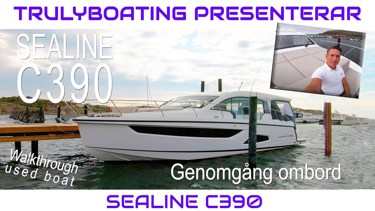 Sealine C390 - Vilken rymd! Detaljerad genomgång av den populära familjebåten med 3 kabiner!