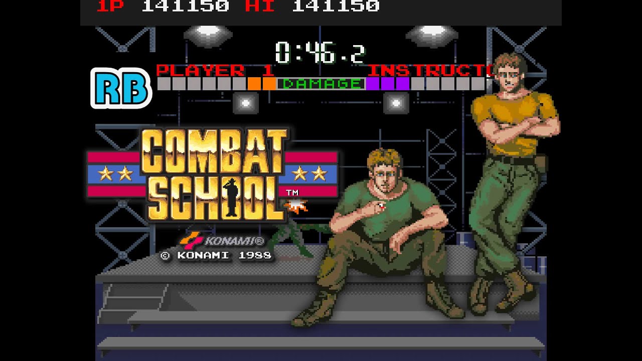 1987 [60fps] Combat School (joystick) 370650pts ALL