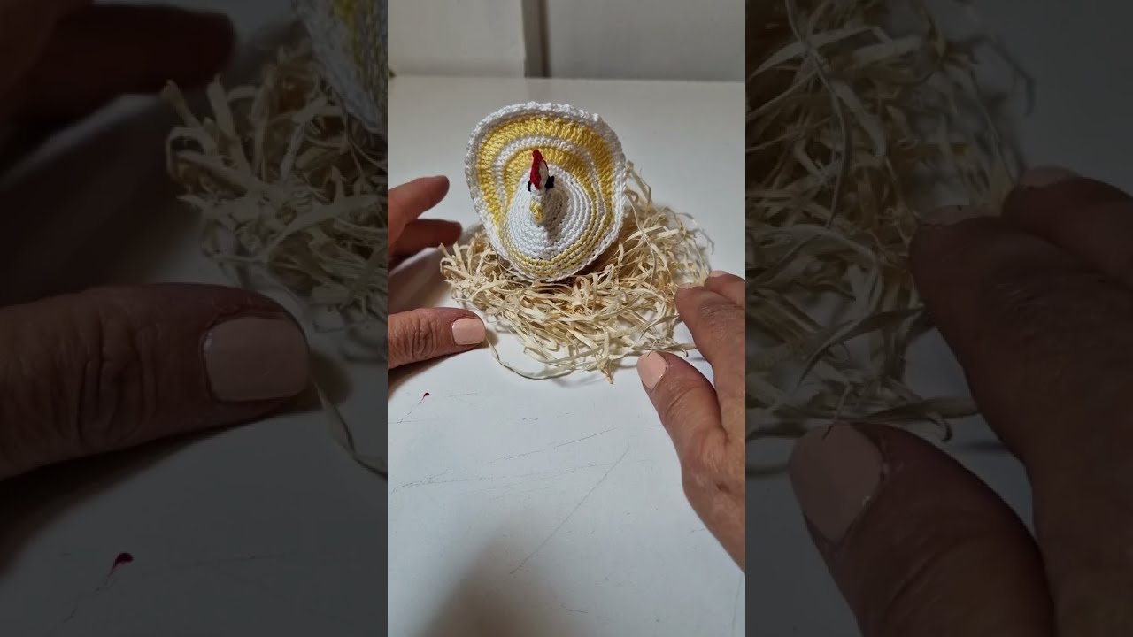 gallinella pasquale all uncinetto,facile