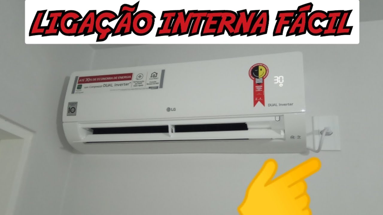 como fazer ligação da alimentação elétrica do LG dual inverter pela evaporadora