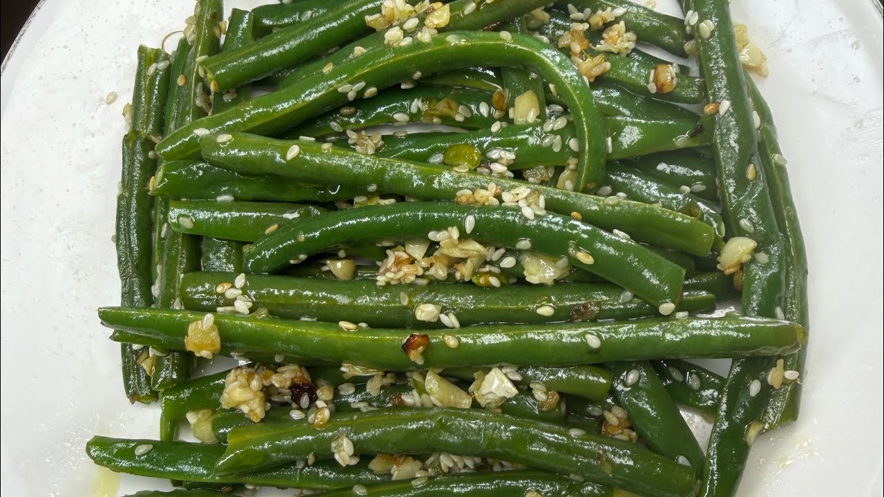 Como Hacer Frijoles Verdes Ajo Mantequilla Ajonjoli Deliciosos