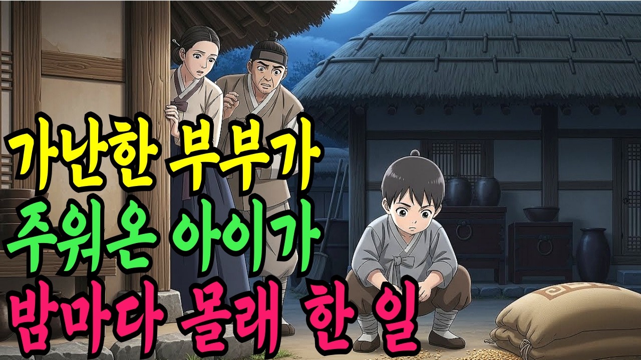 가난한 부부가 주워온 아이가 밤에 몰래 한 일ㅣ야담·민담·전설·신화·설화·야사·옛날이야기·조선시대이야기·오디오북·재미있는이야기