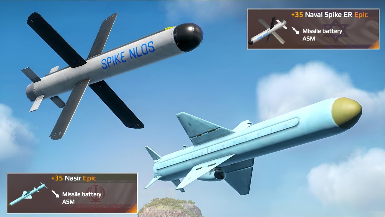 Nasir vs Naval Spike ER - Anti-Flare Missile Test - Modern Warships 