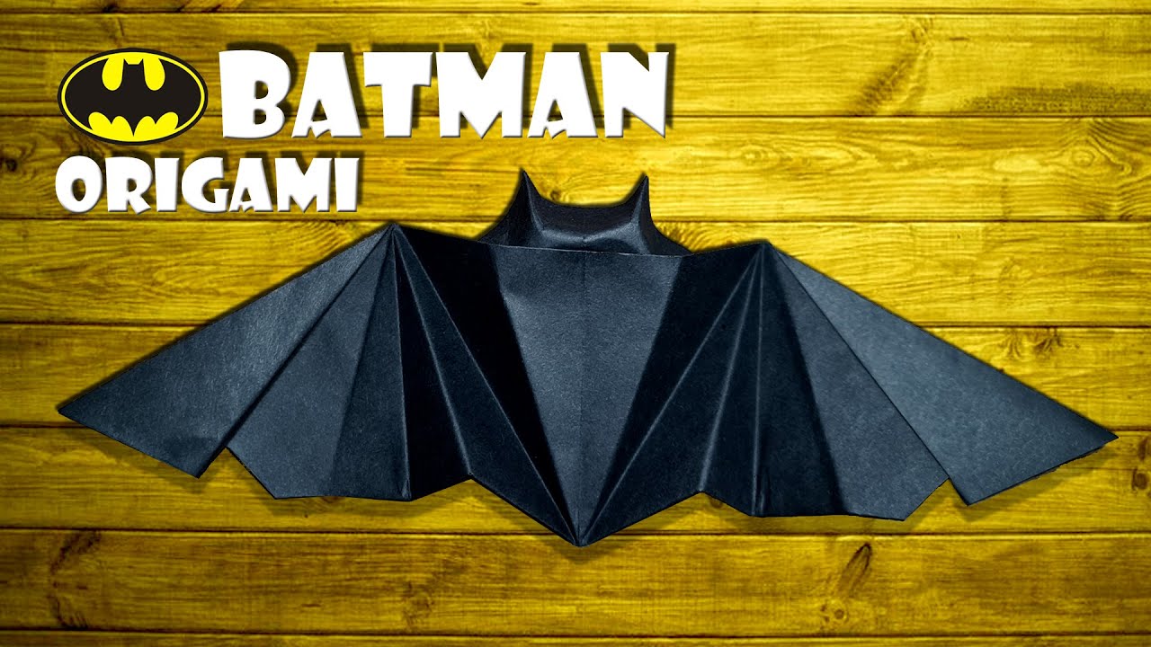 Batman Origami falten Fledermaus aus Papier basteln - batman paper origami bat DIY craft [4K]