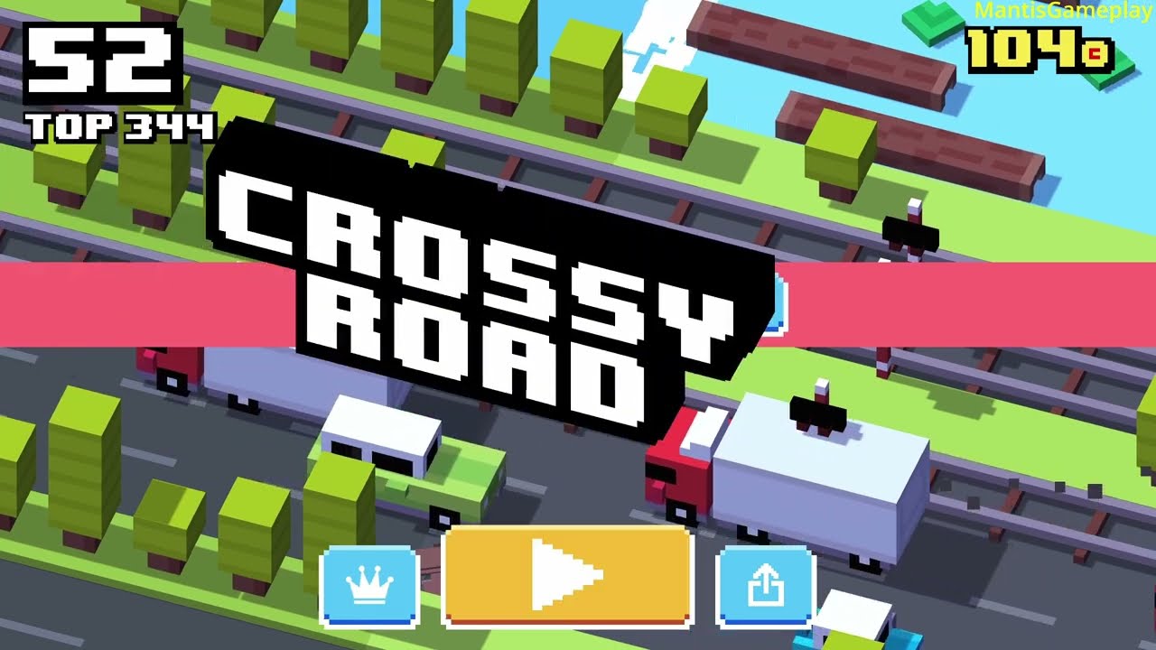 Crossy Road Gameplay No Commentary (Long Gameplay)(2K60fps) Part 1