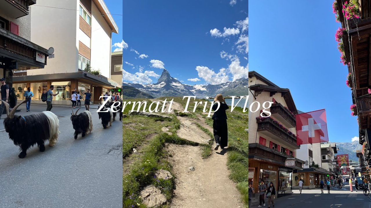 〈vlog〉スイス🇨🇭夏のツェルマットで絶景マッターホルン/名物チーズフォンデュ/Zermatt trip record