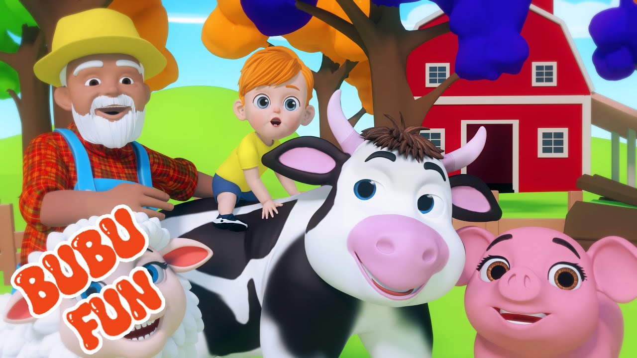 🐮🐷 Old MacDonald Had A Farm Animals! Fun Nursery Rhymes @Bubufun
