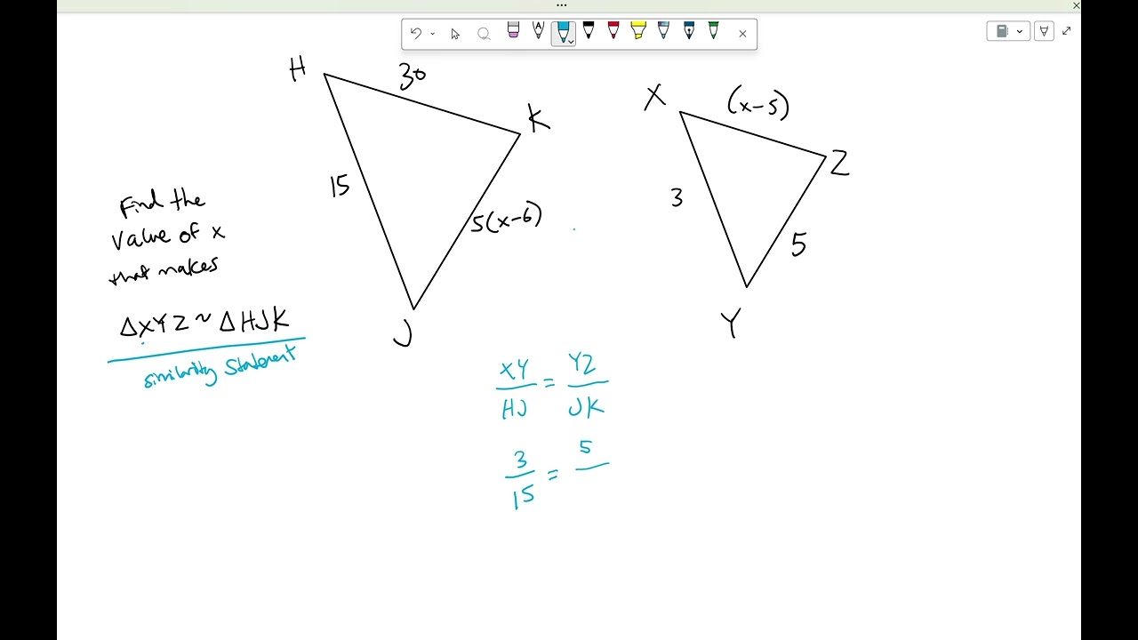 Geometry Lesson 8.3 Proving Triangle Similarity SSS and SAS