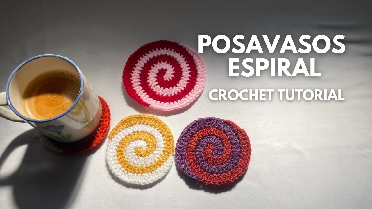 POSAVASOS en ESPIRAL | Tutorial CROCHET | coasters