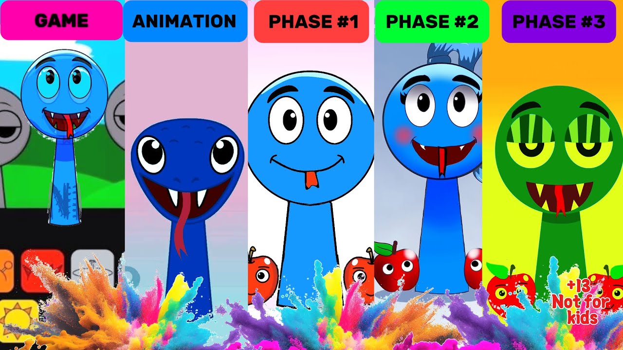 Sprunki OC: Hungry Snake Game, Animation, Phase 1, Phase 2, Phase 3 | Crash Sprunki
