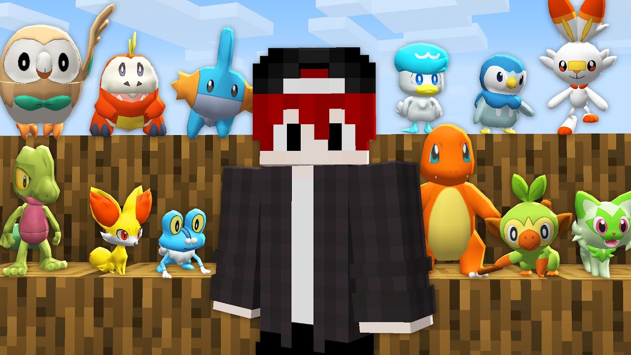 Capturei TODOS Pokémon Iniciais no Minecraft Pixelmon