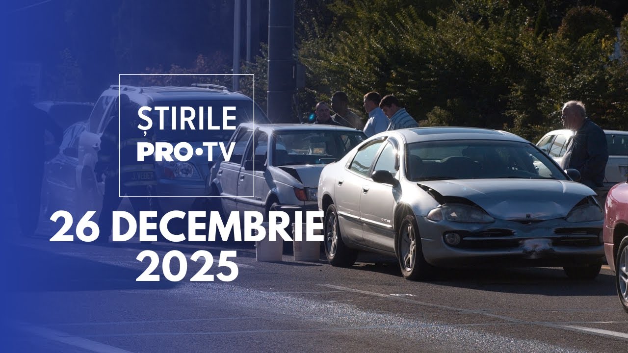 Știrile PRO TV - 26 Decembrie 2025 | Carambol cu 11 mașini, plan roșu de intervenție