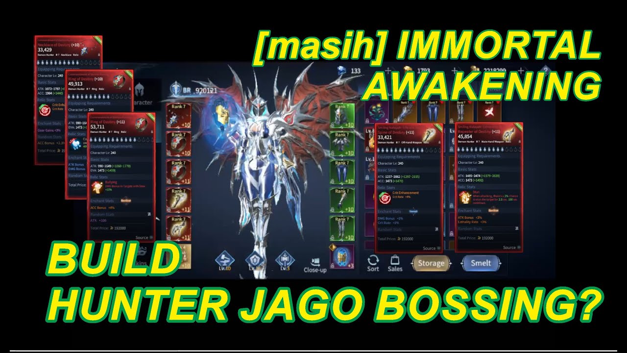 [MMORPG] IMMORTAL AWAKENING - DEMON HUNTER PVE BUILD MURAH MERIAH JAGO BOSSING