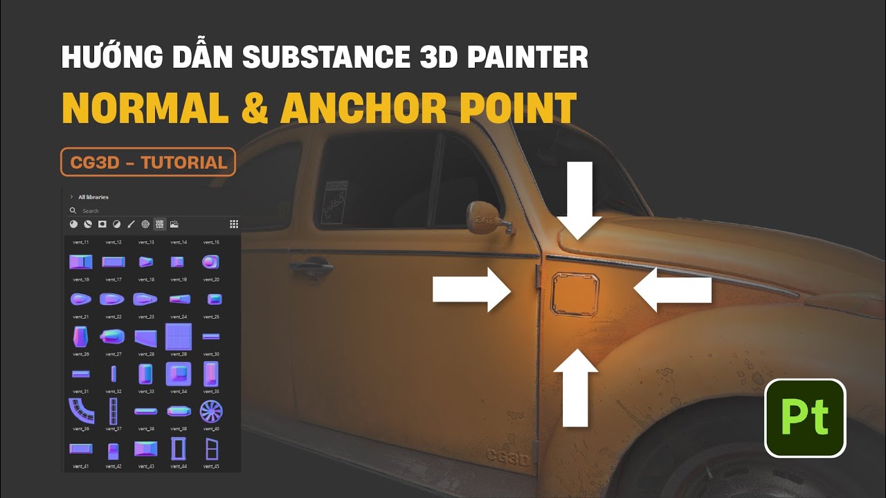 Tự học Substance 3D Painter | Part 10 | Normal & Anchor Point | CG3D TUTORIAL 
