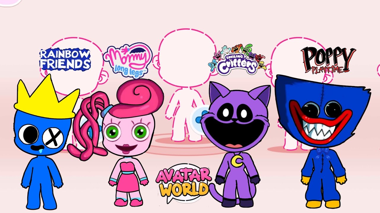 Rainbow friends and Poppy playtime in Avatar World