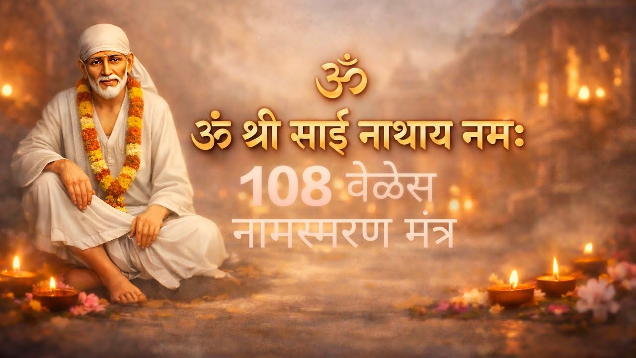 ॐ साई नमो नमः मंत्र जप | Shirdi Sai Baba Mantra Chanting | Peaceful Sai Mantra Meditation