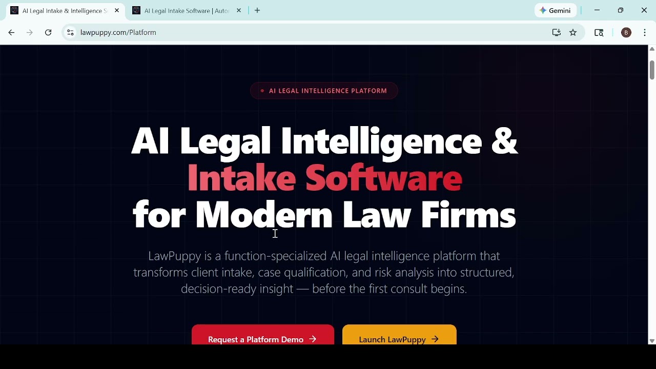 Full Demo: AI Legal Intake & Multi-Agent Platform for Law Firms | LawPuppy
