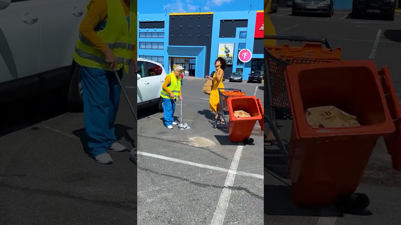 Karma Hits Fast 🌀 Dog Teaches Rude Woman a Lesson! #karma #parkinglot #shorts