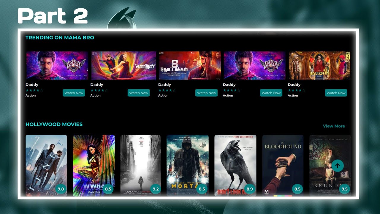 How To Create a Responsive Movie Website Using HTML CSS only | Create a Movie Website part 2 |