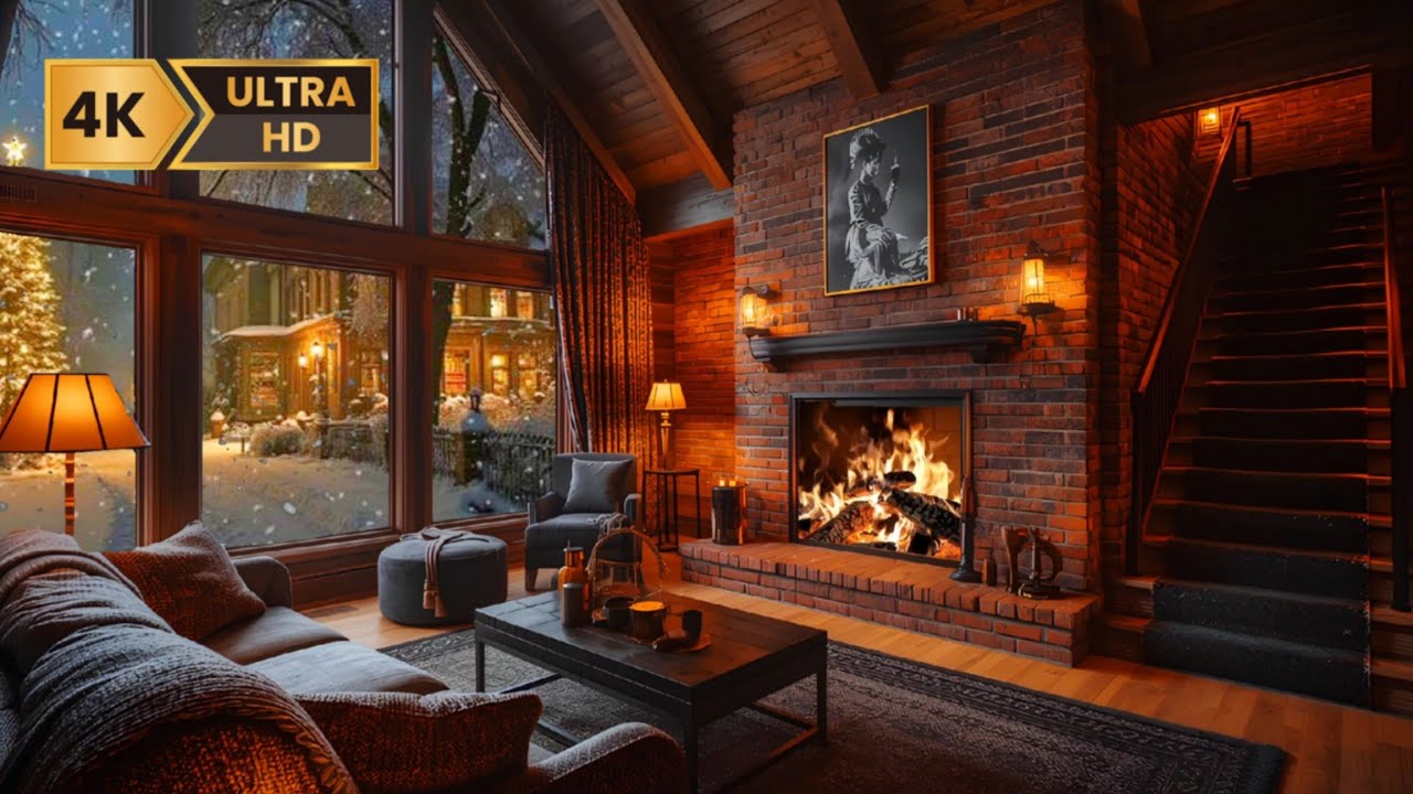 Quiet Winter Jazz ❄️ | Snow Outside & Fire Inside | Focus • Study • Work • Meditation • Relax • Calm