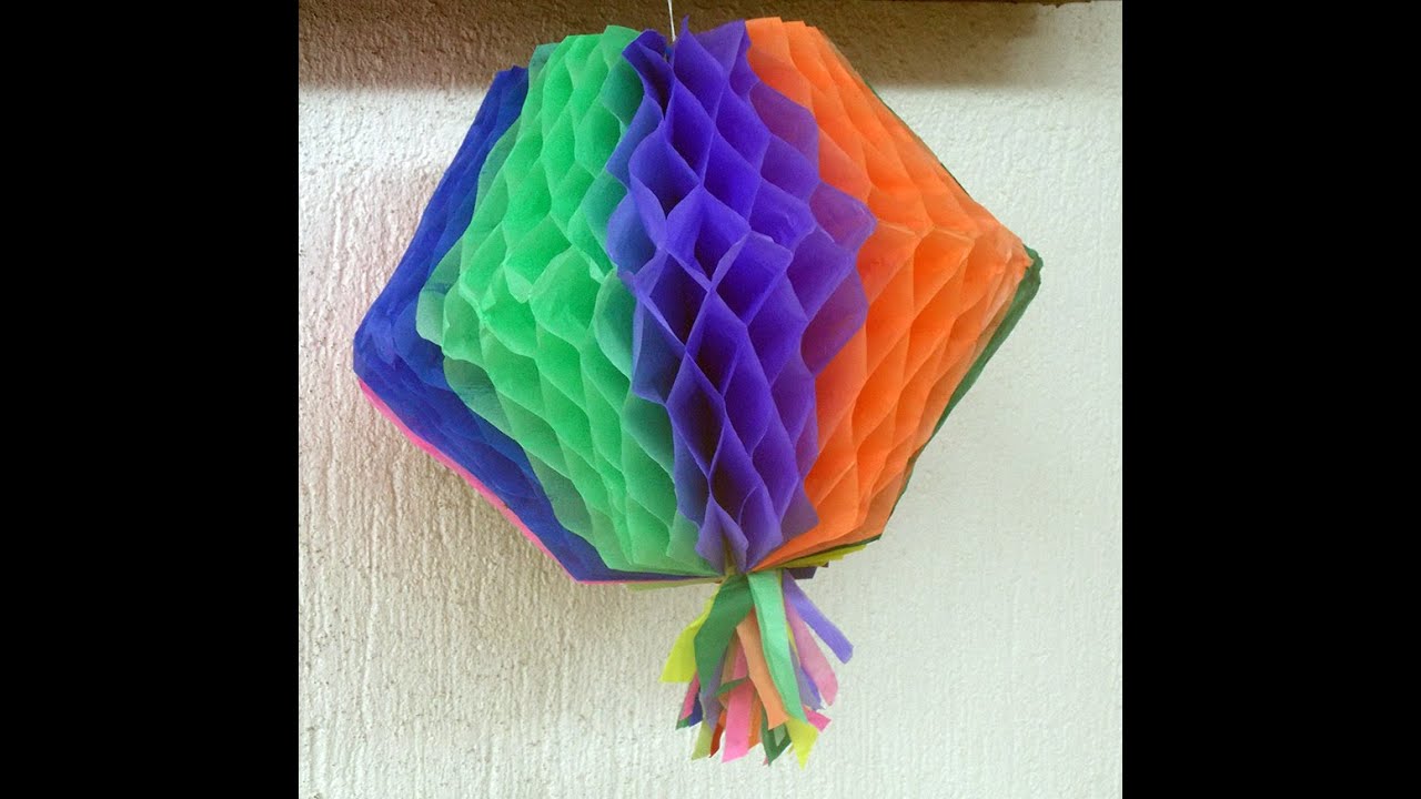 Como fazer balão colmeia para festa junina