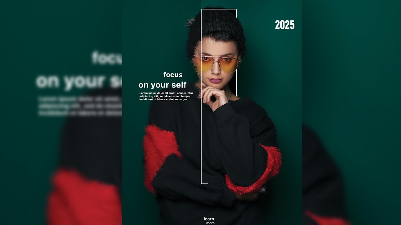 Model poster design in Photoshop | modern poster design 
