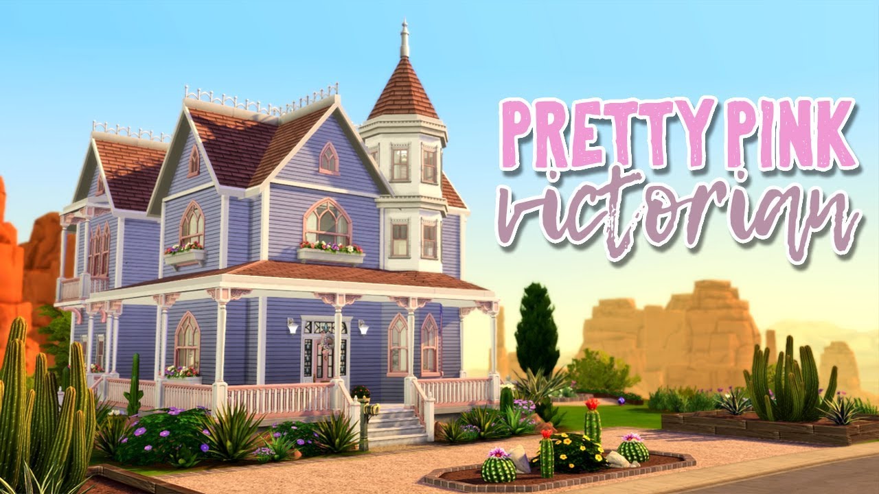 Милый розовый викторианский дом || The Sims 4 Стрейнджервиль: Скоростная сборка