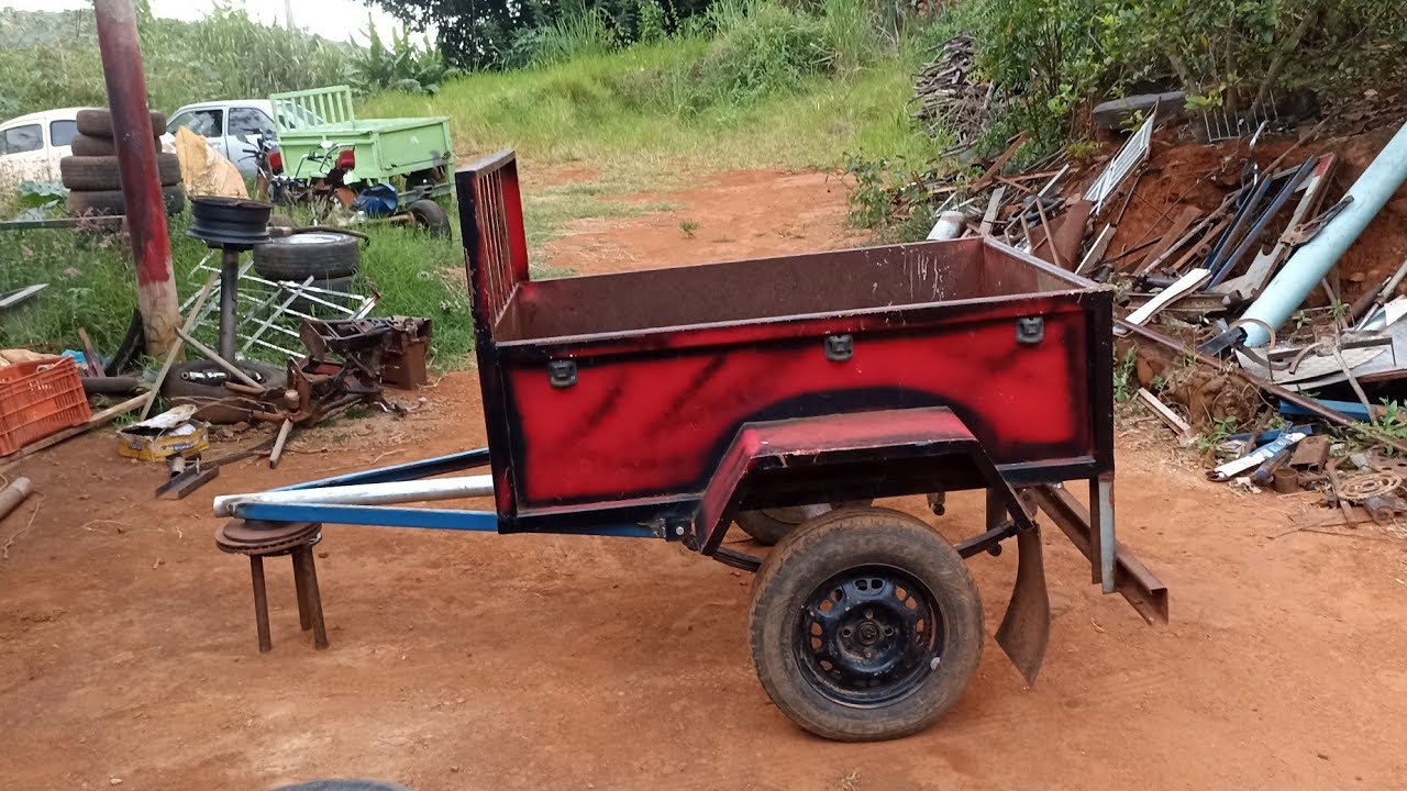 Tá ganhando forma o reboque carretinha veja só