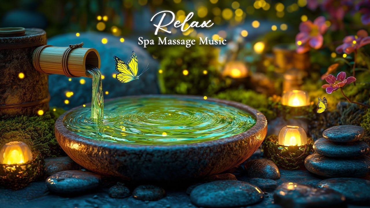 Healing of the Mind 🌿 Bamboo Water Sounds & Relaxing Music, Anxiety Relief