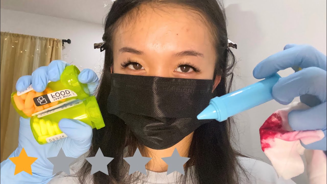 ASMR worst reviewed surgeon: taking out your wisdom teeth 🦷💉🩸 (she’s definitely gaslighting you)