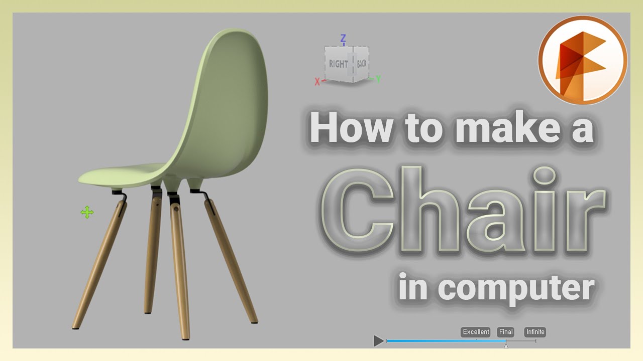 Fusion 360 | How to make a Chair in computer | Chair 3D Modeling | 퓨전360 의자 모델링