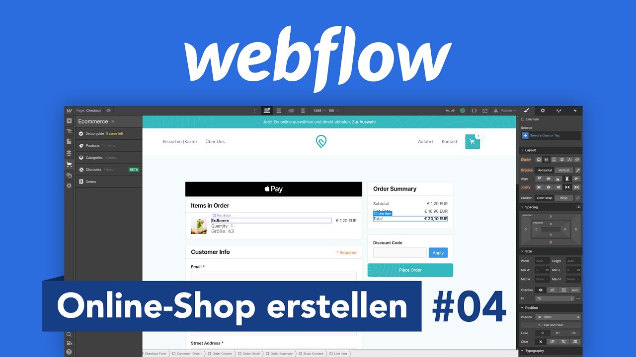 Webflow: Eigenen Online-Shop erstellen (Tutorial) Alles was du wissen musst