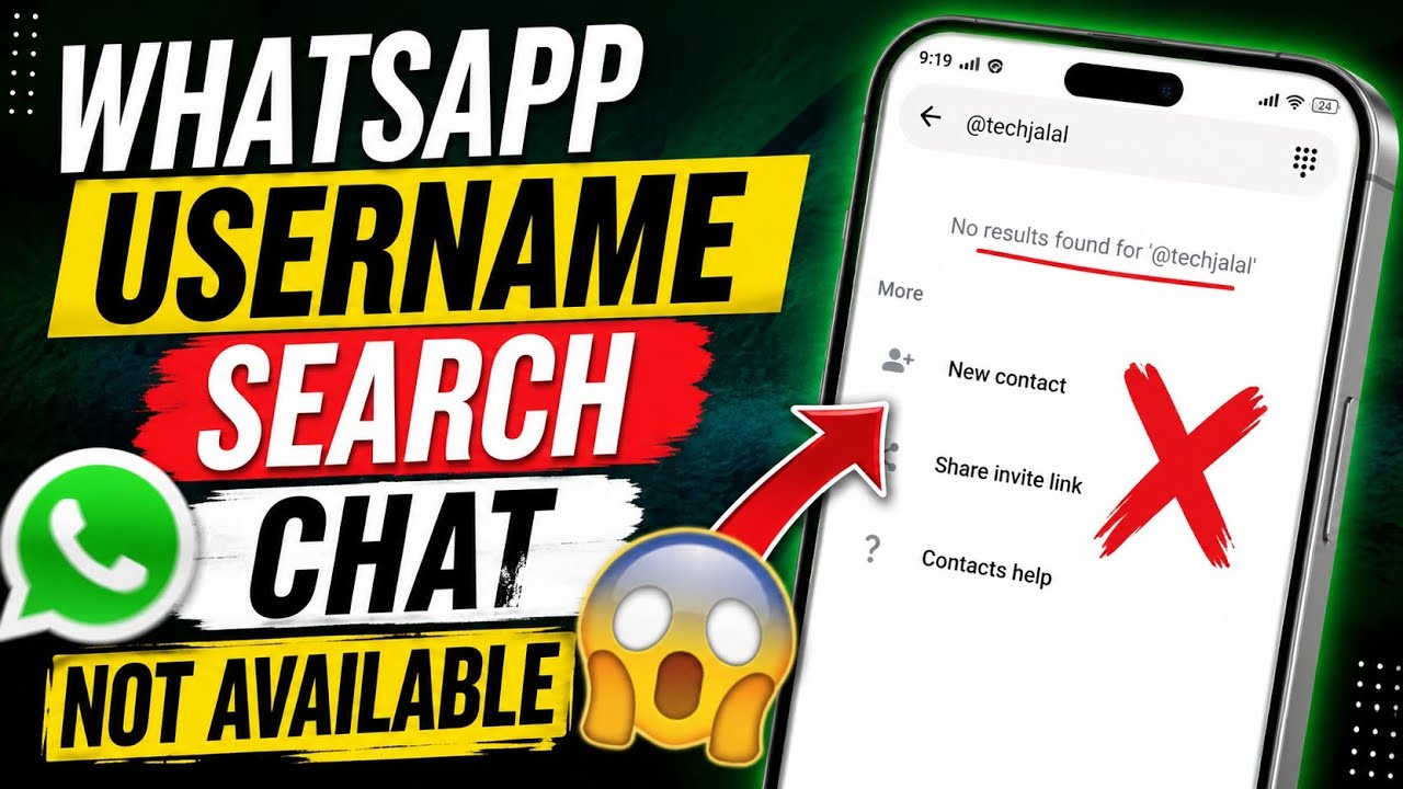 WhatsApp username chats not showing || WhatsApp username not working solution