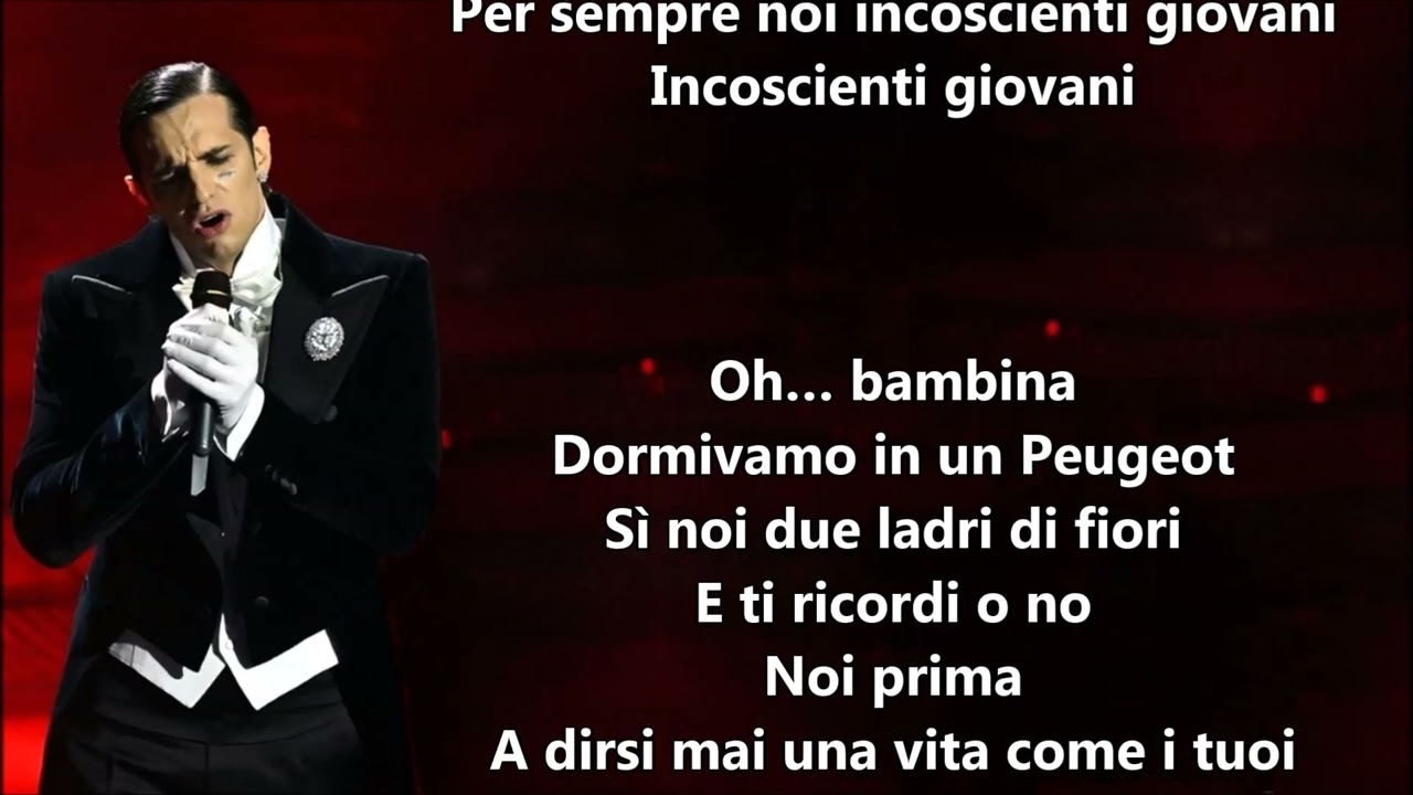 Achille Lauro  Incoscienti giovani Testo