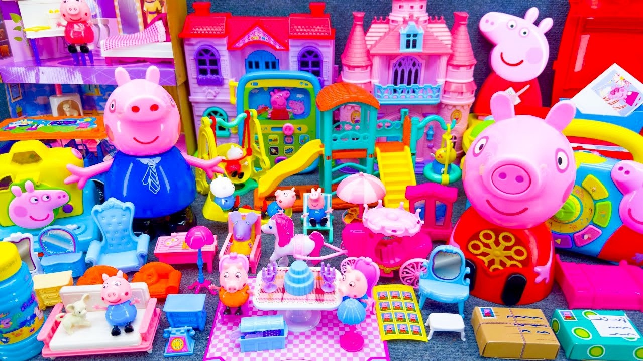11 Minutes Satisfying With Unboxing Peppa Pig and George Playground Toy Collection ASMR Review Toys