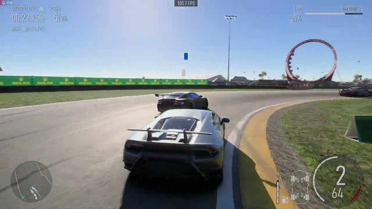 Forza Motorsport 2026 02 27 Lambo Huracan Performante at Daytona 6lap AI race dry-Chase camera 4K PC