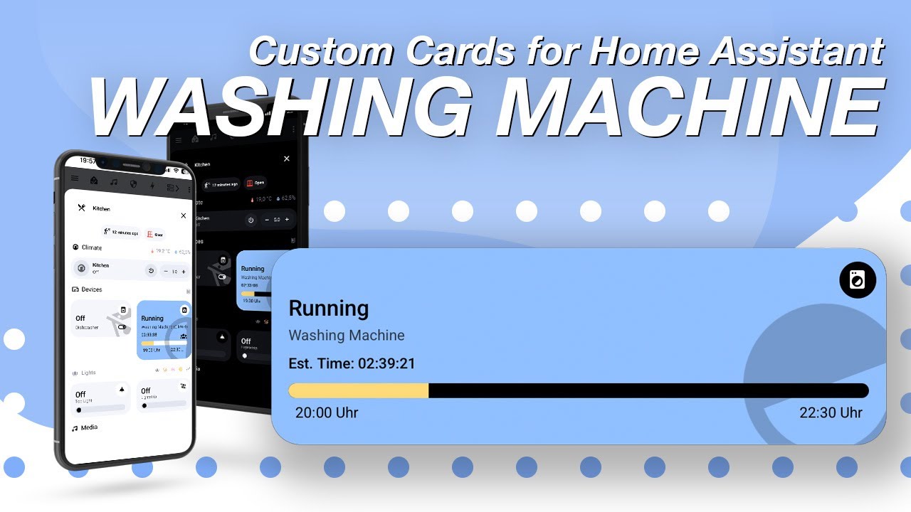 Custom Washing Machine Card for Home Assistant