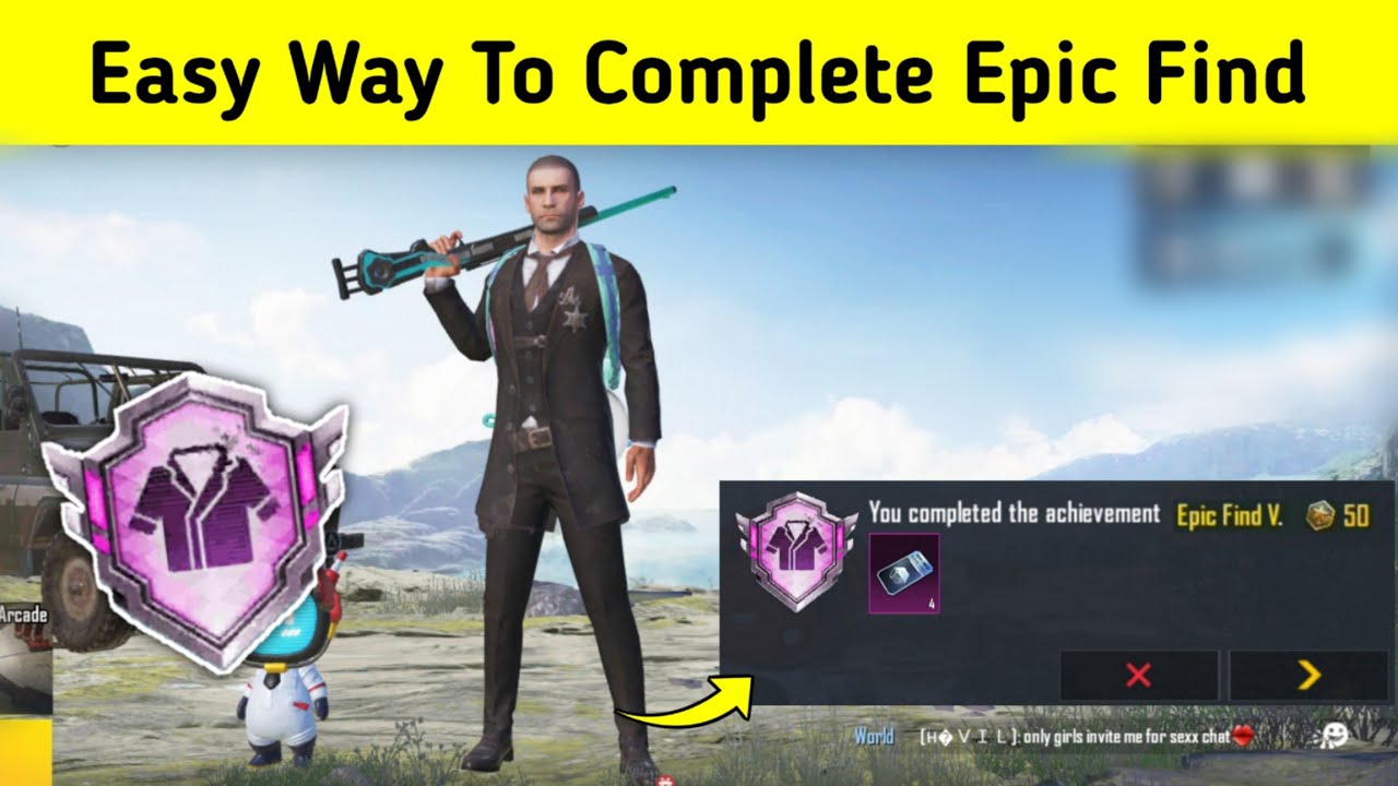 Easy Way To Complete Epic Find Achievement In Bgmi | Pubg | How To Complete Epic Find Achievement