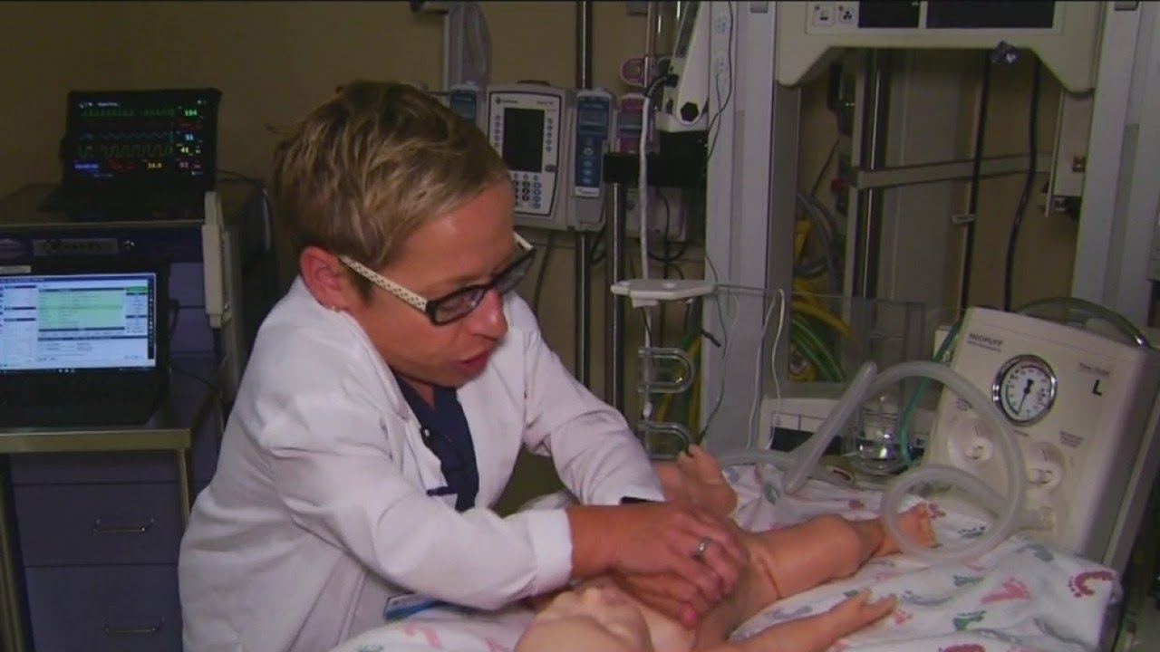 Dr. Jen Arnold demonstrates life-saving techniques